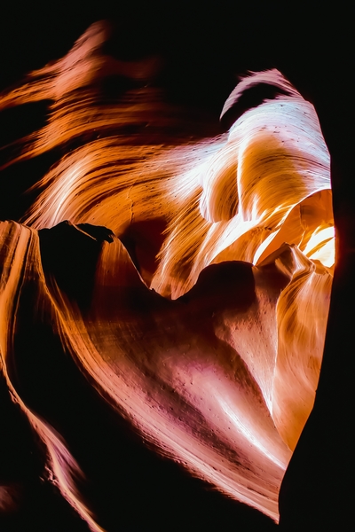 Heart shape sandstone abstract at Antelope Canyon, Arizona, USA by Timmy333