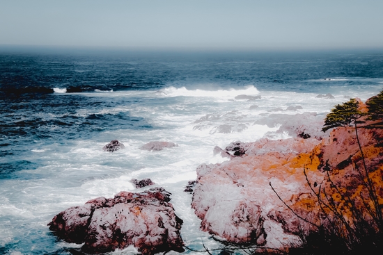 Ocean wave with beautiful scenic at Big Sur, Highway1, California, USA by Timmy333