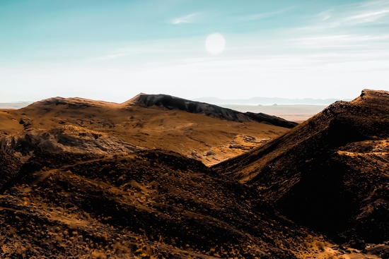 summer desert with blue sky at Red Rock Canyon state park, California, USA by Timmy333