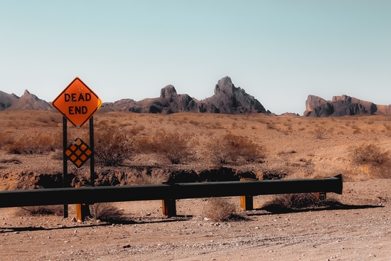 Summer road trip in the desert with mountains view in USA by Timmy333