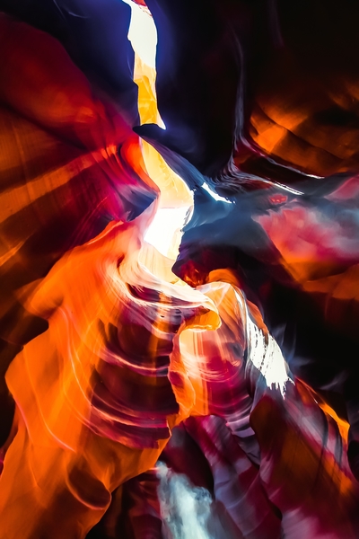 Sandstone abstract background at Antelope Canyon, Arizona, USA by Timmy333