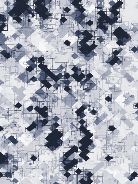 geometric pixel pattern abstract in black and white by Timmy333