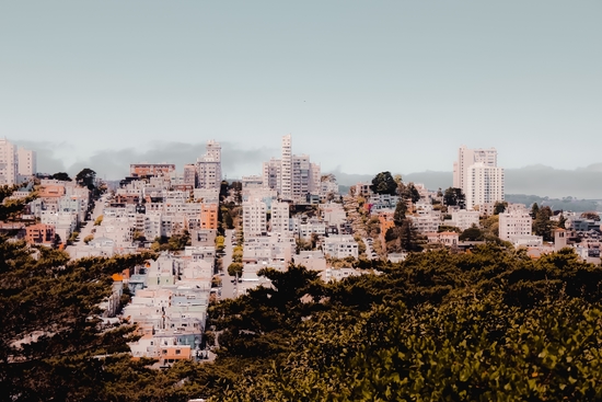 City view with blue sky at San Francisco California USA by Timmy333