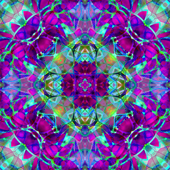 kaleidoscope Floral Abstract G16 by MedusArt