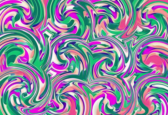 pink purple and green curly painting abstract background by Timmy333