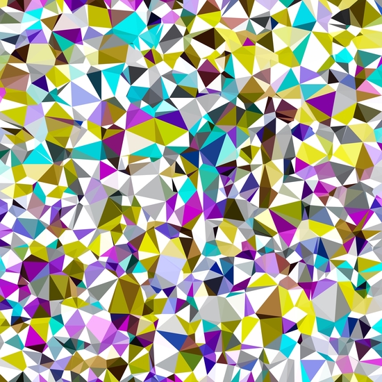 geometric triangle polygon pattern abstract background in yellow blue pink by Timmy333