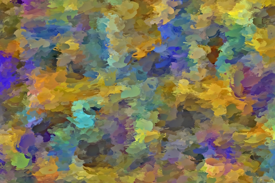 psychedelic painting abstract pattern in yellow brown blue by Timmy333