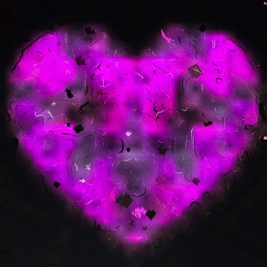 pink blurry heart shape with black background by Timmy333