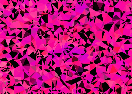 geometric triangle pattern abstract in pink and black by Timmy333