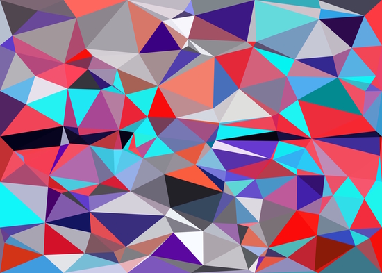 geometric triangle polygon pattern abstract background in red blue purple by Timmy333