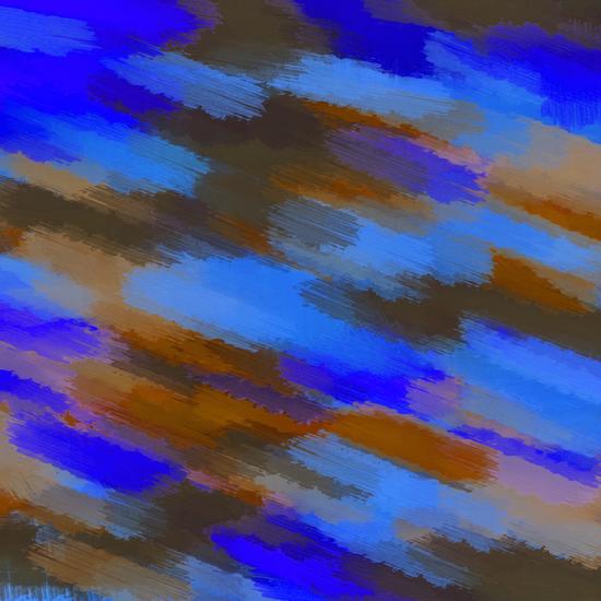 camouflage splash painting abstract in blue brown and dark blue by Timmy333