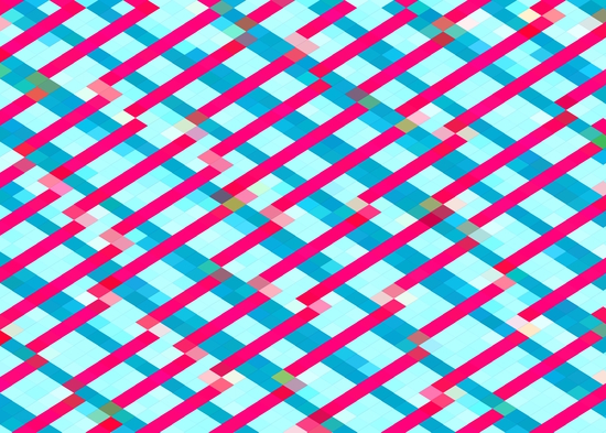 geometric pixel square pattern abstract background in blue pink by Timmy333