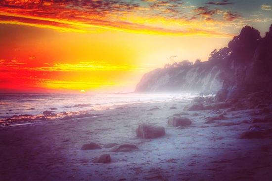 California summer beach sunset with beautiful cloudy sky by Timmy333