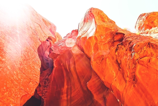 texture of the orange rock and stone at Antelope Canyon, USA by Timmy333