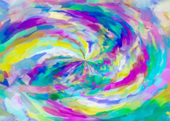 colorful splash painting abstract in pink green blue yellow by Timmy333