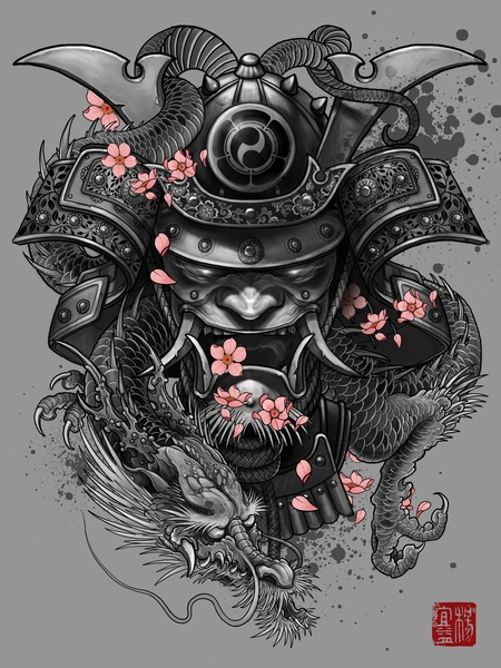 Dragon Samurai by Elvintattoo