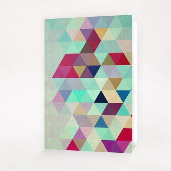 Pattern cosmic triangles II Greeting Card & Postcard by Vitor Costa