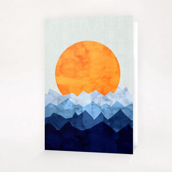 Watercolor landscape geometrica Greeting Card & Postcard by Vitor Costa