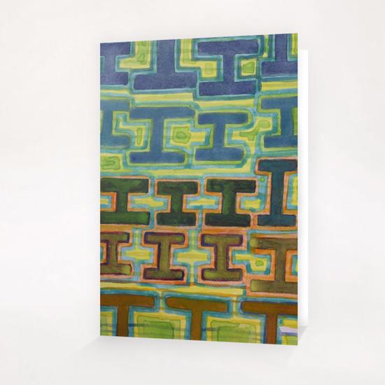 I-Beams Pattern  Greeting Card & Postcard by Heidi Capitaine