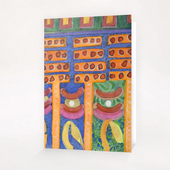 Orange Posts in Mysterious Night Light  Greeting Card & Postcard by Heidi Capitaine