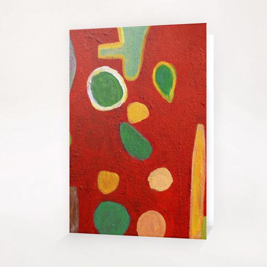 Scattered Things over Red  Greeting Card & Postcard by Heidi Capitaine