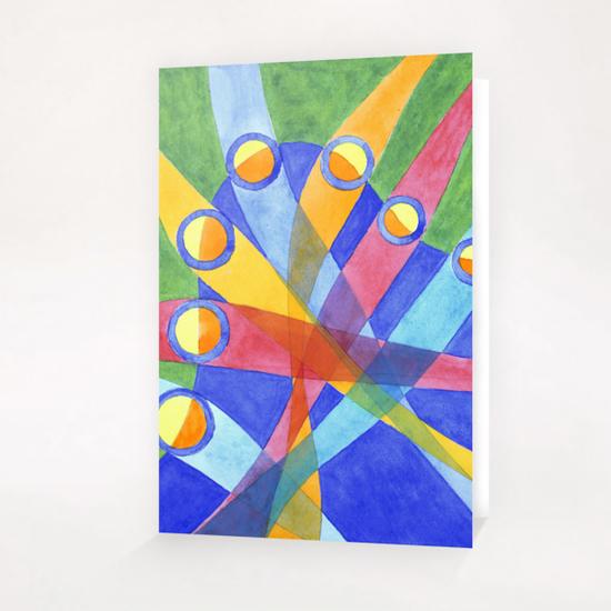 . Mingling Colored Stripes  Greeting Card & Postcard by Heidi Capitaine