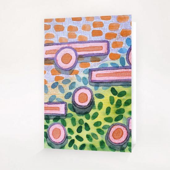 Bars and Dots on a Lawn  Greeting Card & Postcard by Heidi Capitaine