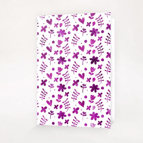 LOVELY FLORAL PATTERN Greeting Card & Postcard by Amir Faysal