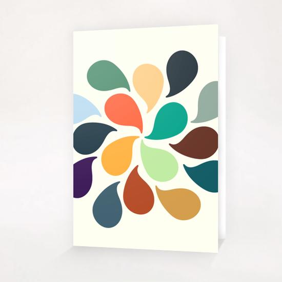 Colorful Water Drops Greeting Card & Postcard by Amir Faysal