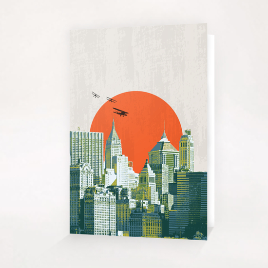 Red sun on NY Greeting Card & Postcard by tzigone