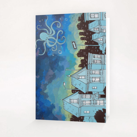 Beneath the Ocean Sky Greeting Card & Postcard by Ursula X Young