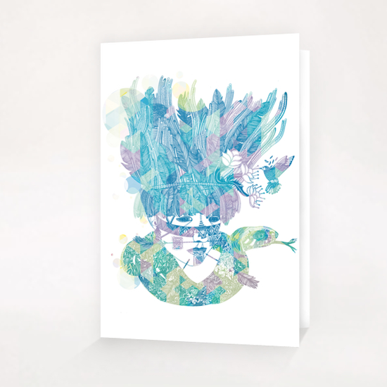 NATIVE WILD Greeting Card & Postcard by Laurene