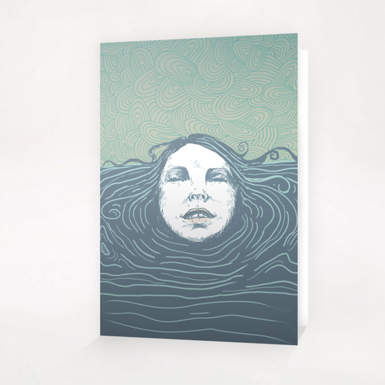 Sea-face Greeting Card & Postcard by tzigone