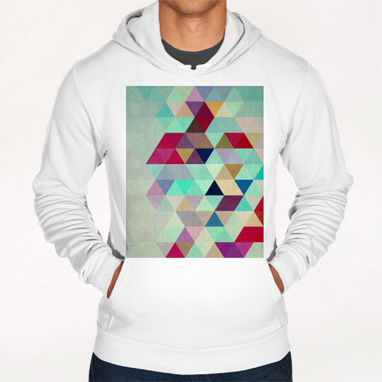 Pattern cosmic triangles II Hoodie by Vitor Costa