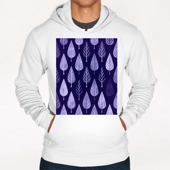 Watercolor Forest Pattern X 0.4 Hoodie by Amir Faysal