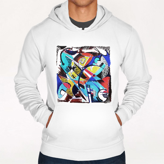 Construction rouge et bleue Hoodie by Denis Chobelet