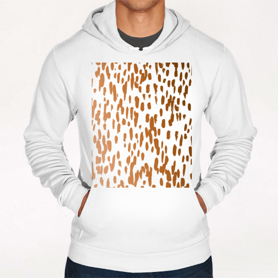 Copper Brushstrokes Hoodie by Uma Gokhale