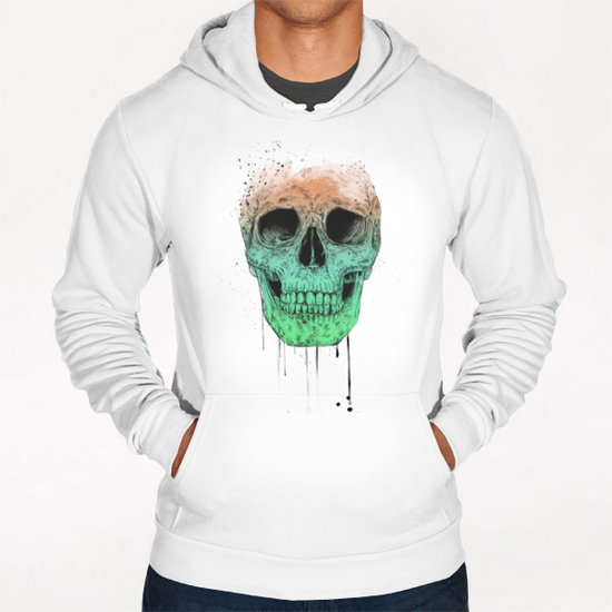 Pop art skull Hoodie by Balazs Solti