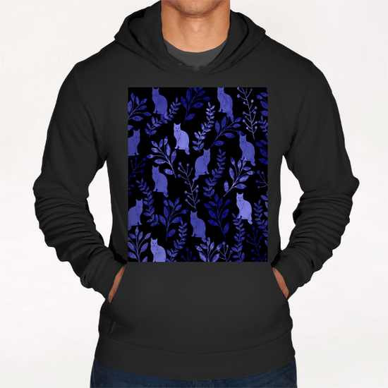 Floral and Cat X 0.1 Hoodie by Amir Faysal