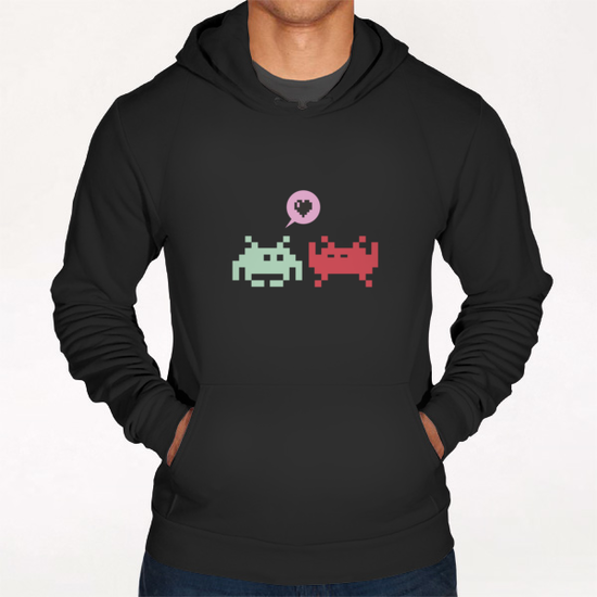 Pixel Love Hoodie by Alex Xela