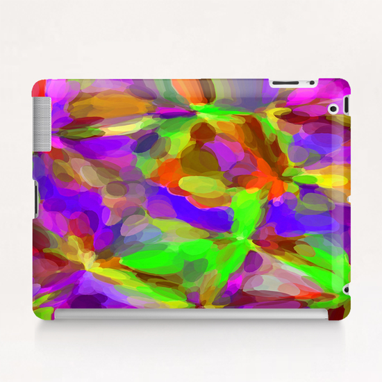 circle pattern abstract background in pink purple green yellow red Tablet Case by Timmy333