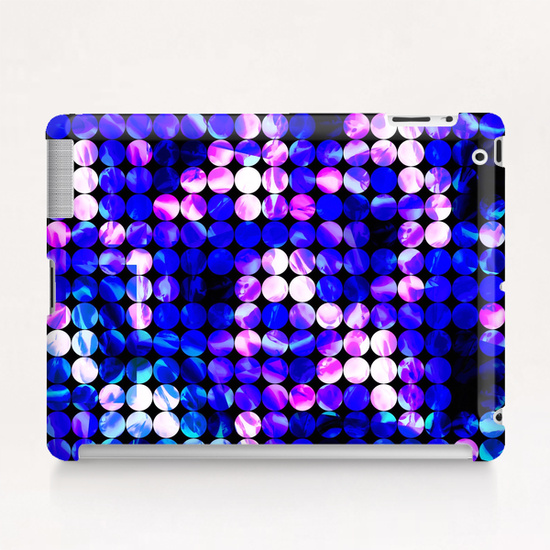 circle pattern abstract background with splash painting abstract in blue and pink Tablet Case by Timmy333