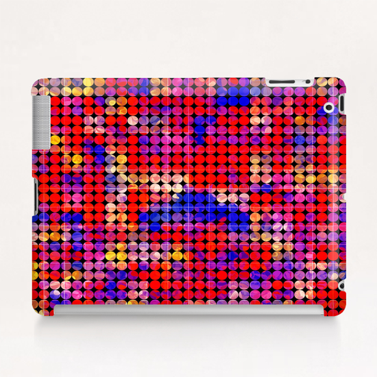 geometric circle pattern abstract in red and blue Tablet Case by Timmy333