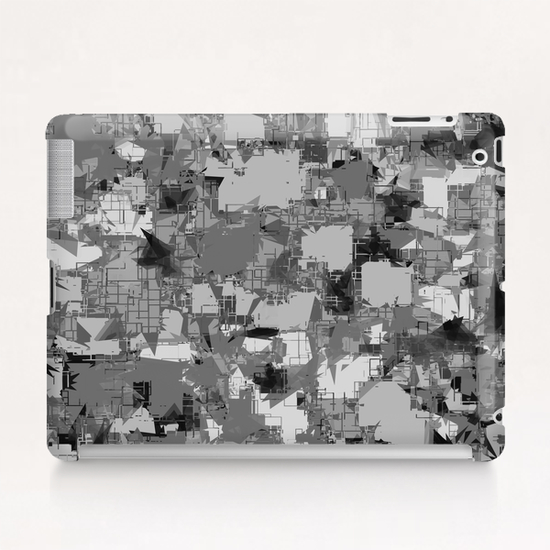 splash geometric abstract in black and white Tablet Case by Timmy333