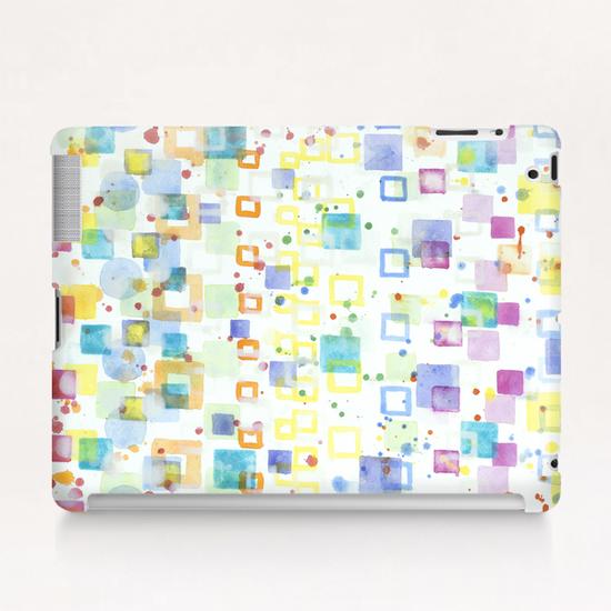 Light Squares with Drops Pattern  Tablet Case by Heidi Capitaine