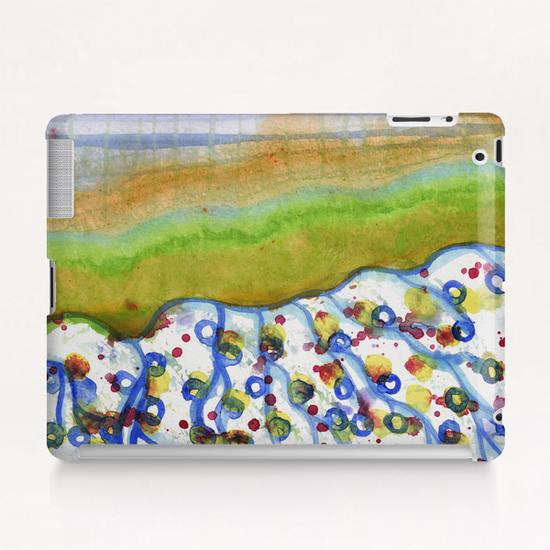  Curved Hill with Blue Rings Tablet Case by Heidi Capitaine