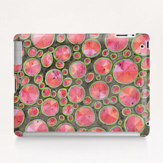 Big Red Circles Pattern  Tablet Case by Heidi Capitaine