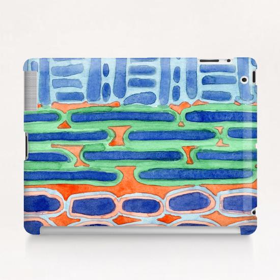 Blue Shapes Pattern Tablet Case by Heidi Capitaine