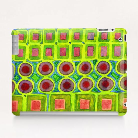 Connected filled Squares Fields Tablet Case by Heidi Capitaine