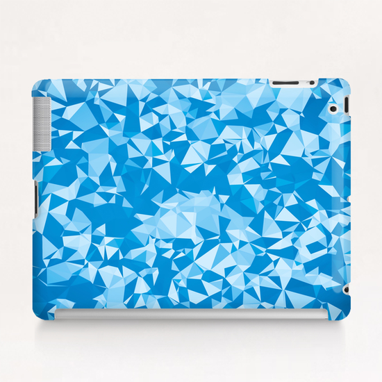 geometric triangle pattern abstract in blue Tablet Case by Timmy333